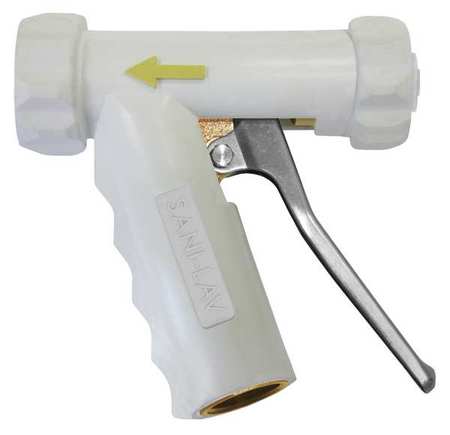 SANI-LAV Pistol Grip Spray Nozzle, 3/4" Female, 150 psi, 7 gpm, White N1TW