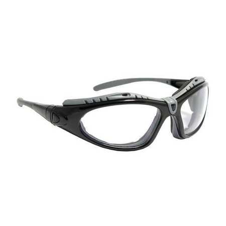 BOUTON OPTICAL Safety Glasses, Wraparound Clear Polycarbonate Lens, Anti-Fog, Scratch-Resistant 250-50-0420