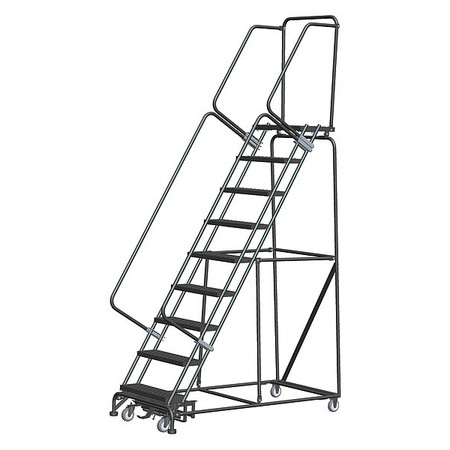 BALLYMORE 123 in H Steel Rolling Ladder, 9 Steps, 450 lb Load Capacity WA093214PSU