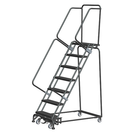 BALLYMORE 103 in H Steel Rolling Ladder, 7 Steps, 450 lb Load Capacity WA073214GSU