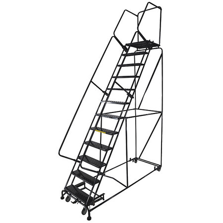 BALLYMORE 153 in H Steel Rolling Ladder, 12 Steps, 450 lb Load Capacity WA123221GSU