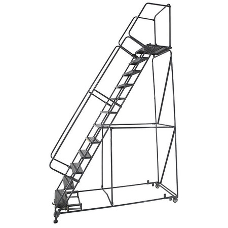 BALLYMORE 185 in H Steel Rolling Ladder, 14 Steps, 450 lb Load Capacity WA-144021P