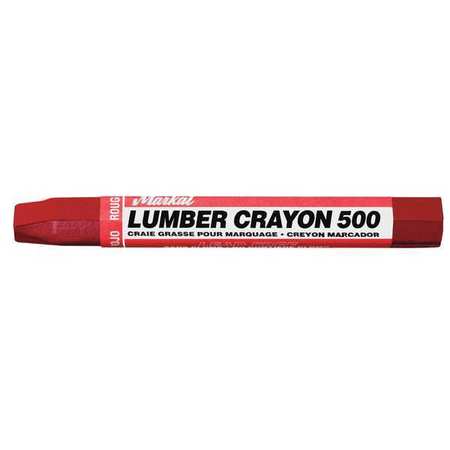 Markal Lumber Crayon, Large Tip, Red Color Family, Clay, 12 PK 80322