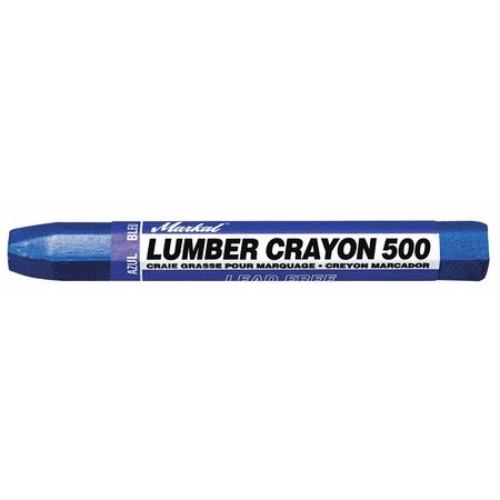 MARKAL Lumber Crayon, 1/2in Tip, Hex Style, Blue 80325G