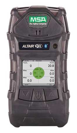 MSA SAFETY Multi-Gas Detector, 20 hr Battery Life, Gray 10165446