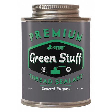Jomar Valve Pipe Thread Sealant 8 fl oz, Brush-Top Can, Green Stuff, Green, Paste 400-103