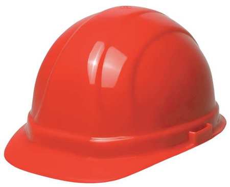 Erb Safety Front Brim Hard Hat, Type 1, Class E, Ratchet (6-Point), Red 19954