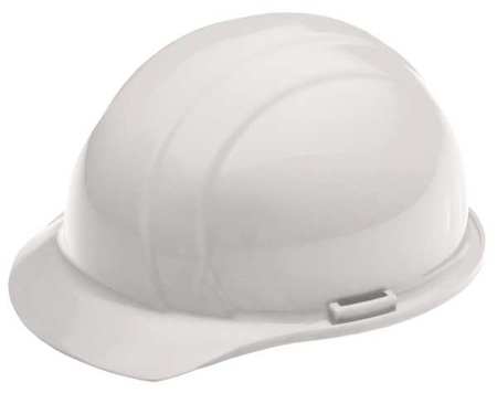 ERB SAFETY Front Brim Hard Hat, Type 1, Class E, Ratchet (4-Point), White 19361