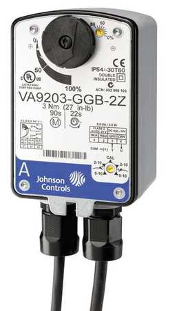 JOHNSON CONTROLS Elec Act, 27 In.-lb., On-Off, 24VAC VA9203-BGA-2