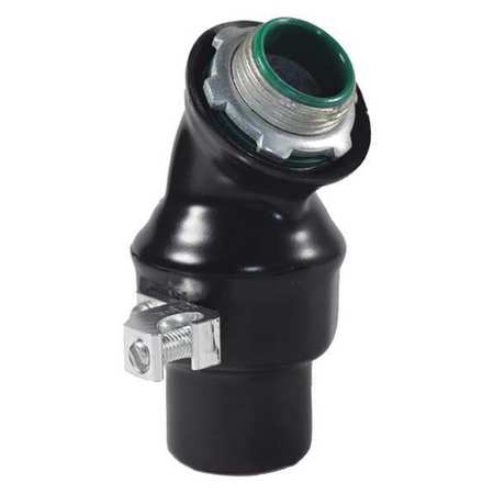 CALBOND Connector, 2in., 45deg Lt W/Grd, PVC Ctd PV2000LT20045G