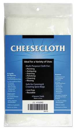 Deroyal Cheesecloth 20/12, Bleached Grade 10, 4yd. B4YD