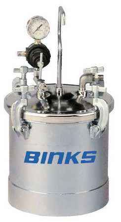 Binks Paint Tank, 2.8 Gal., Zinc Plated Steel 83C-210