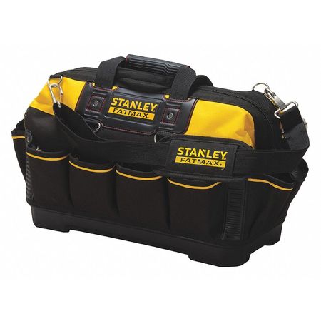 Stanley FatMax Tool Bag, 18 in, Yellow/Black, Rugged 600 x 600 Denier Polyester, 16 Pockets 518150M