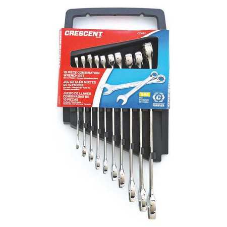 CRESCENT 10 Piece 12 Point Metric Combination Wrench Set CCWS3-05