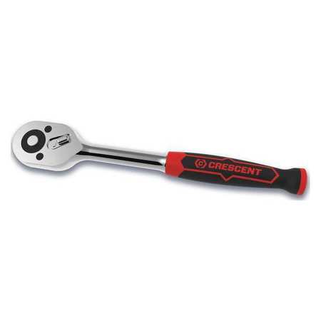 CRESCENT 3/8" Drive 72-Tooth Quick Release Dual Material Teardrop Ratchet 8-1/2" CRW7