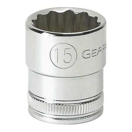 Gearwrench 3/8" Drive 6 Point Standard Metric Socket 15mm 80383