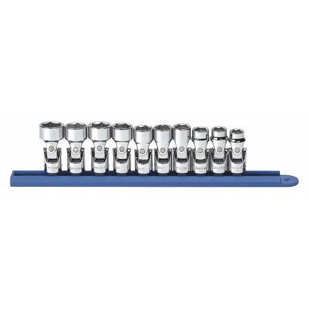 GEARWRENCH 10 Piece 3/8" Drive 6 Point Flex Metric Socket Set 80565