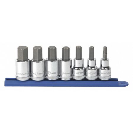 GEARWRENCH 7 Piece 1/2" Drive Hex Bit Metric Socket Set 80720