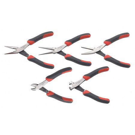 Gearwrench 5 Piece Mixed Mini Pliers Set Dual Material Handle 82100