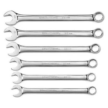 Gearwrench 6 Piece Metric 12 Point Long Pattern Combination Wrench Set 81922