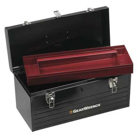 GEARWRENCH Tool Box, Steel, Black, 19 in W x 6 in D x 6-1/2 in H 83130