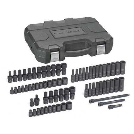 GEARWRENCH 71 Piece 1/4" Drive 6 Point Standard & Deep Universal Impact SAE/Metric Socket Set 84903