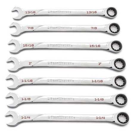 GEARWRENCH 7 Piece 120XP™ Universal Spline XL Ratcheting Combination SAE Wrench Set 86452