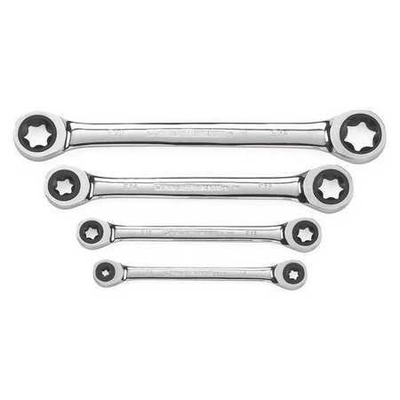 GEARWRENCH 4 Piece Double Box Ratcheting E-Torx® Wrench Set 9224D