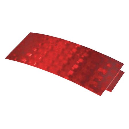 GROTE Reflector, Red, Rectangular, 3-13/16" dia. 41152
