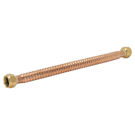 Zoro Select Water Connector, Copper, FIP Inlet, 18" L 0437718