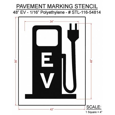 Rae Pavement Stencil, 56"H, 42"W, 0.063" Thick STL-116-54814