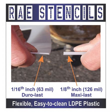 Rae Pavement Stencil, 18"H, 32"W, 0.063" Thick STL-116-52422