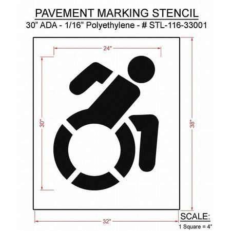 Rae Pavement Stencil, 38"H, 32"W, 0.063" Thick STL-116-33001