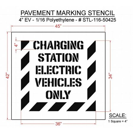 Rae Pavement Stencil, 42"H, 45"W, 0.063" Thick STL-116-50425