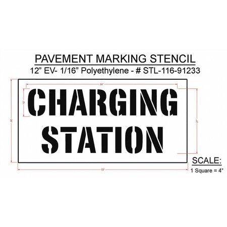 Rae Pavement Stencil, 72"H, 36"W, 0.063" Thick STL-116-91233