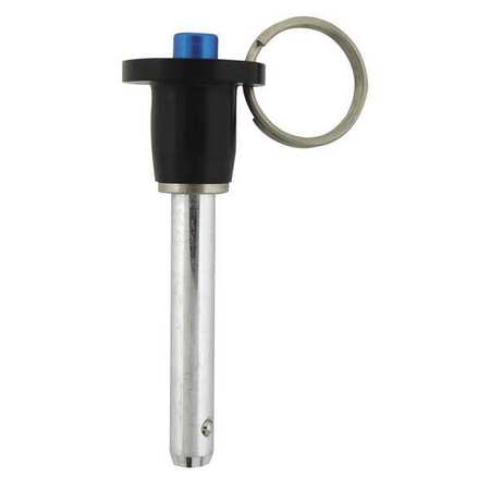 ZORO SELECT Ball Lock Pin, Button Handle, 0.460" Tip L LBR-SS7149