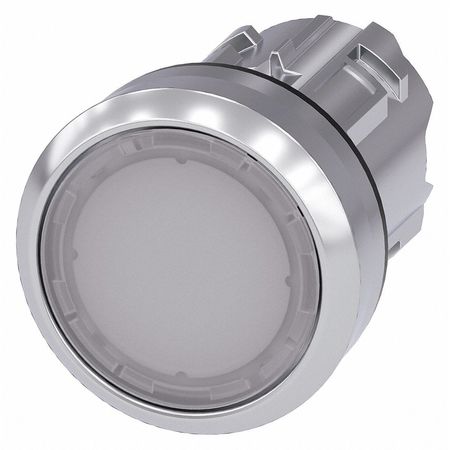 SIEMENS Illuminated Push Button Operator, 22 mm, White 3SU1051-0AB60-0AA0