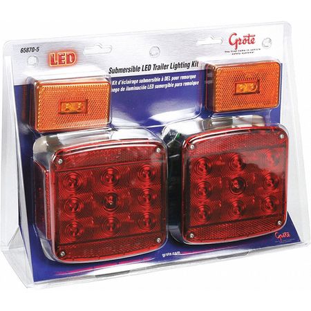 Grote RED, LED TRAILER LIGHTING KIT, W/CLR/MKR 65870-5