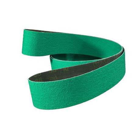 3M Sanding Belt, 6 in W, 48 in L, Non-Woven, Zirconia Alumina, 80 Grit, Fine, Green 7000119451