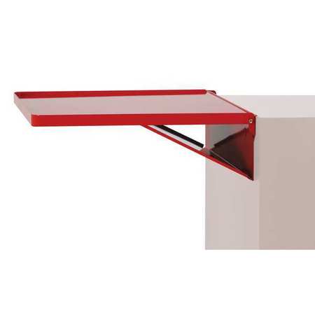 KENNEDY Red, Side Shelf, Steel, 20 1/8 in W DS1R