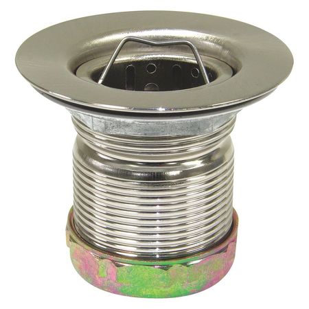 PERFECT PUTTY Sink Strainer, 3-1/2" L, Zinc/Rubber 59-3062