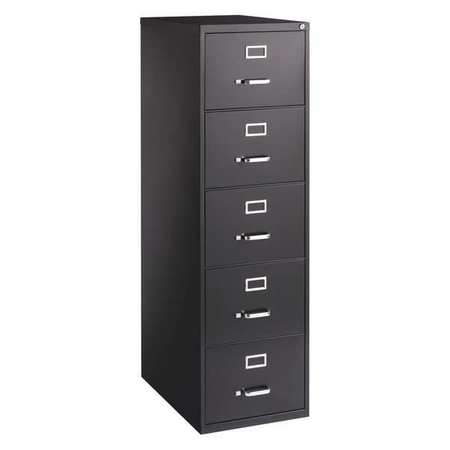 HIRSH 18" W 5 Drawer File Cabinet, Black, Legal 17781