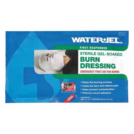 WATERJEL Burn Face Dressing, Blue, 16"L, 12"W, PK10 B1216-20.69.000