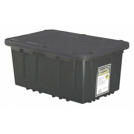 J TERENCE THOMPSON Storage Trunk, Black, Plastic, 28 1/2 in L, 19 3/4 in W, 14 3/4 in H, 27 gal Volume Capacity 27T-54-BY