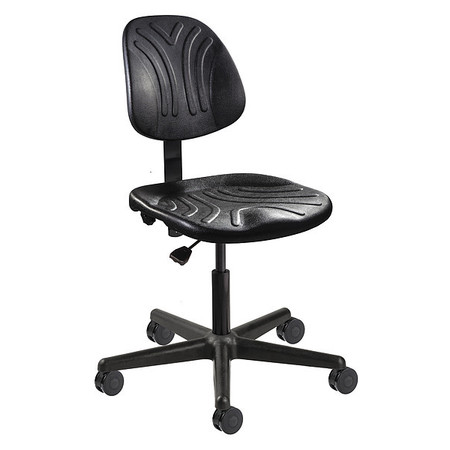 BEVCO Polyurethane Drafting Chair, 15" to 20", No Arms, Black 7000D-3750S/5