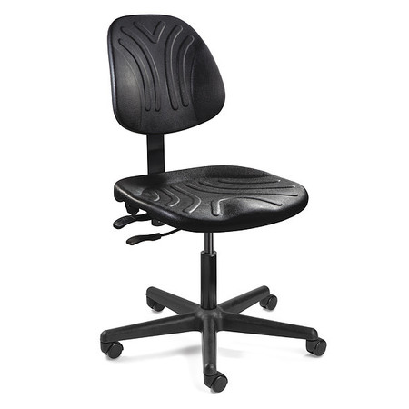 BEVCO Polyurethane Drafting Chair, 15" to 20", No Arms, Black 7001D-3750S/5