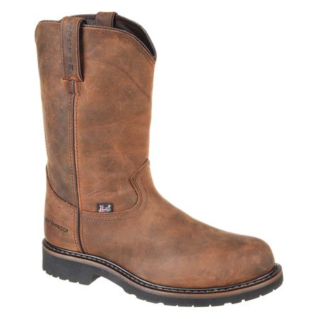 Justin Original Workboots Size 11-1/2 Men's Wellington Boot Steel Work Boot, Tan SE4961