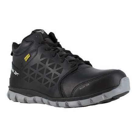 REEBOK Athletic Style Work Shoes, 10-1/2, M, Bk, P RB4143