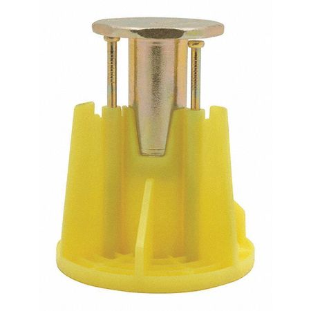 DEWALT Wood-Knocker Vertical Cast-In Place Insert Anchor, 2 3/8 in Dia., 2 in L, Carbon Steel ZInc Plated PFM2521200