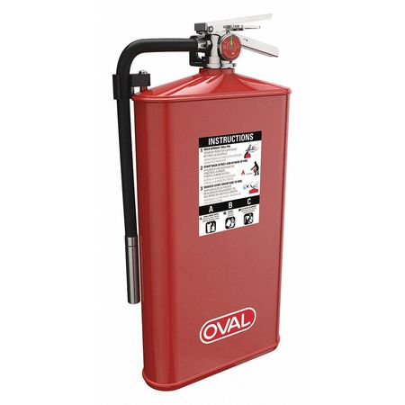 OVAL Fire Extinguisher, 4A:80B:C, Dry Chemical, 10 lb 10JABC